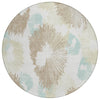 Piper Looms Chantille Floral ACN2132 Mocha Machine Washable Area Rug Round Main Image