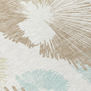 Piper Looms Chantille Floral ACN2132 Mocha Machine Washable Area Rug Swatch Image