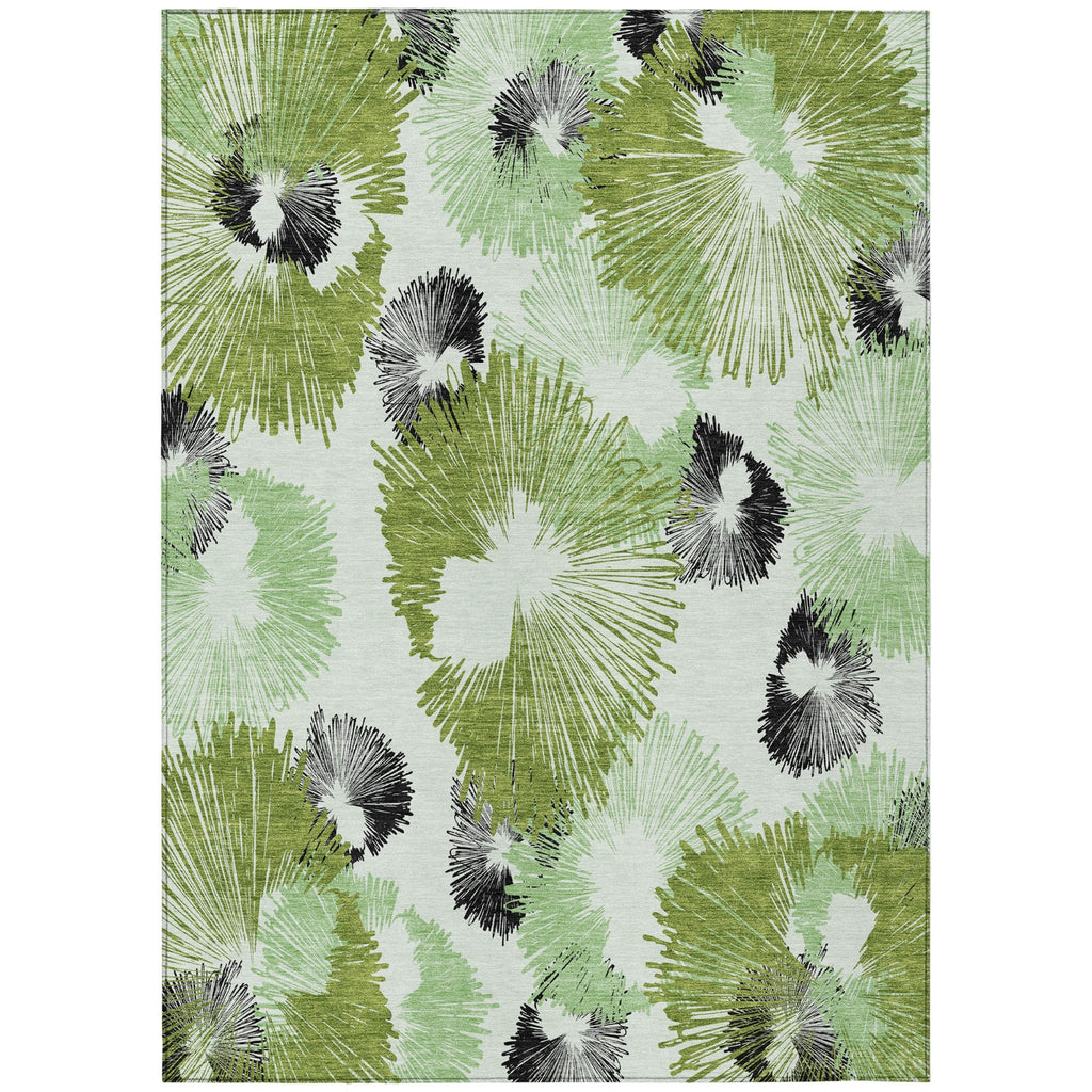 Piper Looms Chantille Floral ACN2132 Olive Machine Washable Area Rug main image