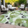 Piper Looms Chantille Floral ACN2132 Olive Machine Washable Area Rug Outdoor Lifestyle Image Feature