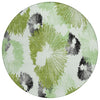 Piper Looms Chantille Floral ACN2132 Olive Machine Washable Area Rug Round Main Image