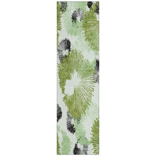 Piper Looms Chantille Floral ACN2132 Olive Machine Washable Area Rug Runner Main Image