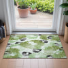 Piper Looms Chantille Floral ACN2132 Olive Machine Washable Area Rug Scatter Lifestyle Image Feature