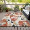 Piper Looms Chantille Floral ACN2132 Paprika Machine Washable Area Rug Outdoor Lifestyle Image Feature