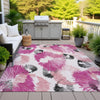 Piper Looms Chantille Floral ACN2132 Pink Machine Washable Area Rug Outdoor Lifestyle Image Feature