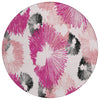 Piper Looms Chantille Floral ACN2132 Pink Machine Washable Area Rug Round Main Image