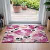 Piper Looms Chantille Floral ACN2132 Pink Machine Washable Area Rug Scatter Lifestyle Image Feature