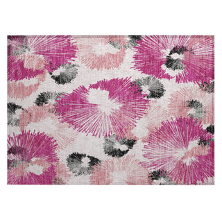 Piper Looms Chantille Floral ACN2132 Pink Machine Washable Area Rug Scatter Main Image