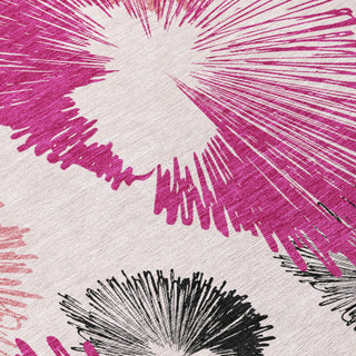 Piper Looms Chantille Floral ACN2132 Pink Machine Washable Area Rug Swatch Image
