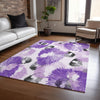 Piper Looms Chantille Floral ACN2132 Purple Machine Washable Area Rug Lifestyle Image Feature