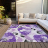 Piper Looms Chantille Floral ACN2132 Purple Machine Washable Area Rug Outdoor Lifestyle Image Feature