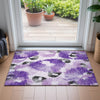Piper Looms Chantille Floral ACN2132 Purple Machine Washable Area Rug Scatter Lifestyle Image Feature