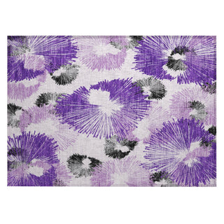 Piper Looms Chantille Floral ACN2132 Purple Machine Washable Area Rug Scatter Main Image