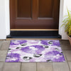 Piper Looms Chantille Floral ACN2132 Purple Machine Washable Area Rug Scatter Outdoor Lifestyle Image Feature
