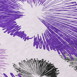 Piper Looms Chantille Floral ACN2132 Purple Machine Washable Area Rug Swatch Image