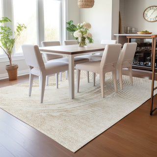 Piper Looms Chantille Swirls ACN2133 Brown Machine Washable Area Rug Lifestyle Image Feature