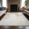 Piper Looms Chantille Swirls ACN2133 Brown Machine Washable Area Rug Lifestyle Image Feature
