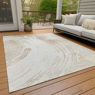 Piper Looms Chantille Swirls ACN2133 Brown Machine Washable Area Rug Outdoor Lifestyle Image Feature