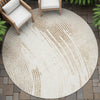 Piper Looms Chantille Swirls ACN2133 Brown Machine Washable Area Rug Round Outdoor Lifestyle Image Feature