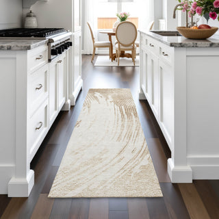 Piper Looms Chantille Swirls ACN2133 Brown Machine Washable Area Rug Runner Lifestyle Image Feature