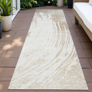 Piper Looms Chantille Swirls ACN2133 Brown Machine Washable Area Rug Runner Outdoor Lifestyle Image Feature