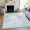 Piper Looms Chantille Swirls ACN2133 Teal Machine Washable Area Rug Lifestyle Image Feature