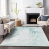 Piper Looms Chantille Swirls ACN2133 Teal Machine Washable Area Rug Lifestyle Image Feature