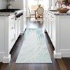 Piper Looms Chantille Swirls ACN2133 Teal Machine Washable Area Rug Runner Lifestyle Image Feature