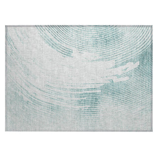 Piper Looms Chantille Swirls ACN2133 Teal Machine Washable Area Rug Scatter Main Image