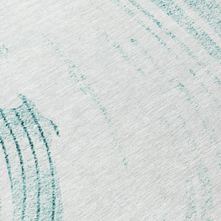 Piper Looms Chantille Swirls ACN2133 Teal Machine Washable Area Rug Swatch Image
