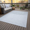 Piper Looms Chantille Geometric ACN2134 Blue Machine Washable Area Rug Outdoor Lifestyle Image Feature