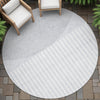 Piper Looms Chantille Geometric ACN2134 Blue Machine Washable Area Rug Round Outdoor Lifestyle Image Feature