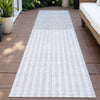 Piper Looms Chantille Geometric ACN2134 Blue Machine Washable Area Rug Runner Outdoor Lifestyle Image Feature