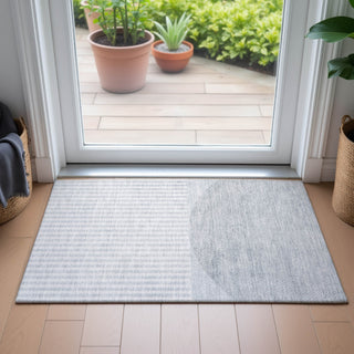Piper Looms Chantille Geometric ACN2134 Blue Machine Washable Area Rug Scatter Lifestyle Image Feature
