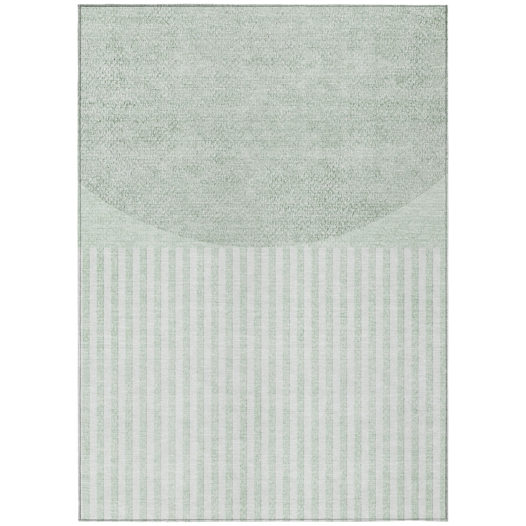 Piper Looms Chantille Geometric ACN2134 Green Machine Washable Area Rug main image