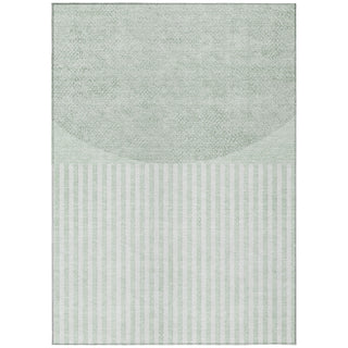 Piper Looms Chantille Geometric ACN2134 Green Machine Washable Area Rug main image