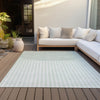 Piper Looms Chantille Geometric ACN2134 Green Machine Washable Area Rug Outdoor Lifestyle Image Feature