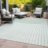 Piper Looms Chantille Geometric ACN2134 Green Machine Washable Area Rug Outdoor Lifestyle Image Feature