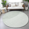 Piper Looms Chantille Geometric ACN2134 Green Machine Washable Area Rug Round Lifestyle Image Feature