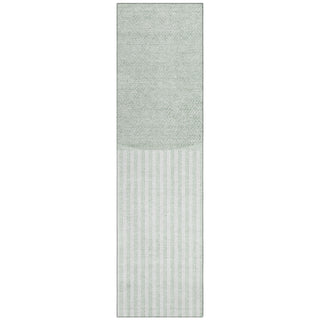 Piper Looms Chantille Geometric ACN2134 Green Machine Washable Area Rug Runner Main Image