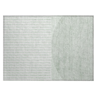Piper Looms Chantille Geometric ACN2134 Green Machine Washable Area Rug Scatter Main Image