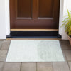 Piper Looms Chantille Geometric ACN2134 Green Machine Washable Area Rug Scatter Outdoor Lifestyle Image Feature