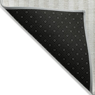 Piper Looms Chantille Geometric ACN2134 Putty Machine Washable Area Rug Backing Image