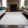 Piper Looms Chantille Geometric ACN2134 Putty Machine Washable Area Rug Lifestyle Image Feature
