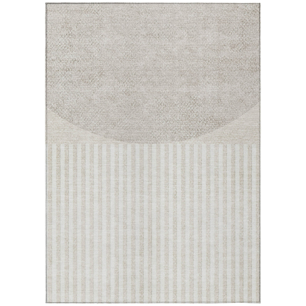 Piper Looms Chantille Geometric ACN2134 Putty Machine Washable Area Rug main image