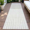 Piper Looms Chantille Geometric ACN2134 Putty Machine Washable Area Rug Runner Outdoor Lifestyle Image Feature