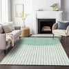 Piper Looms Chantille Geometric ACN2134 Teal Machine Washable Area Rug Lifestyle Image Feature
