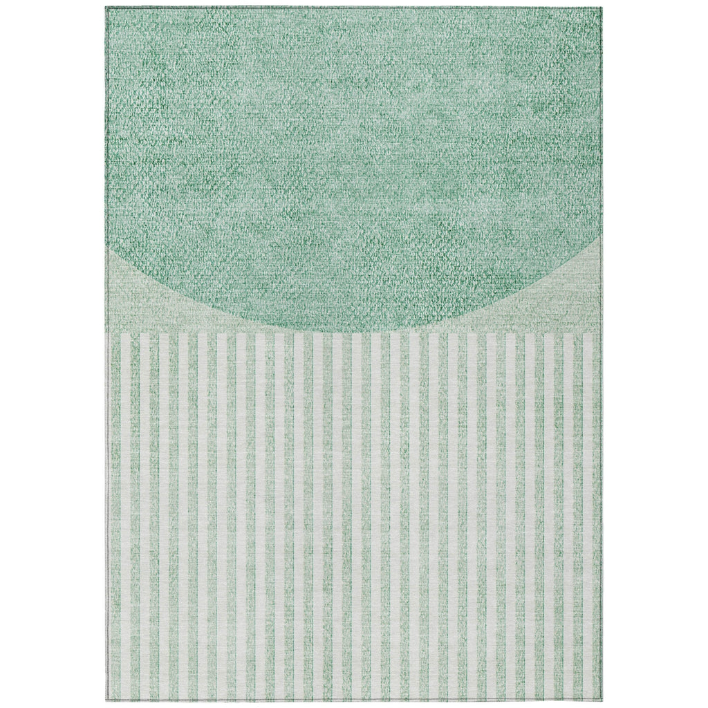 Piper Looms Chantille Geometric ACN2134 Teal Machine Washable Area Rug main image