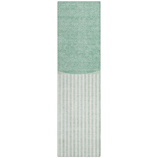 Piper Looms Chantille Geometric ACN2134 Teal Machine Washable Area Rug Runner Main Image