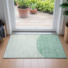 Piper Looms Chantille Geometric ACN2134 Teal Machine Washable Area Rug Scatter Lifestyle Image Feature